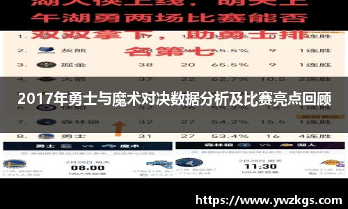 2017年勇士与魔术对决数据分析及比赛亮点回顾